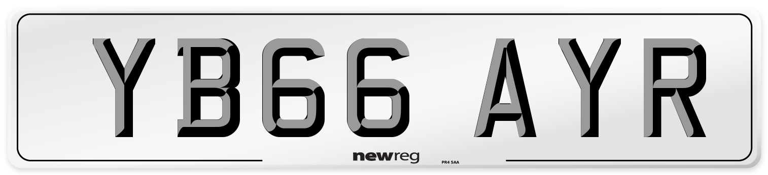 YB66 AYR Number Plate from New Reg